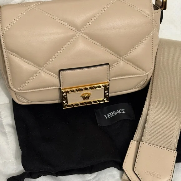 Versace Quilted Shoulder Bag -NWOT - Picture 5 of 7